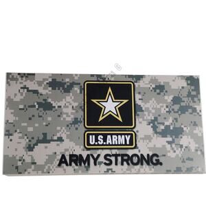 U.S. Army Strong, Digital Camo Background - 7.5" x 3.75" - Vinyl Bumper Sticker